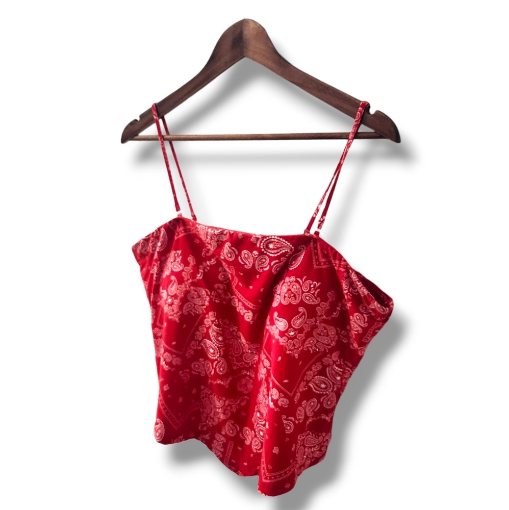 No Boundaries Red Bandana Tube Top With Removable Straps | Junior's XXXL - Picture 11 of 11